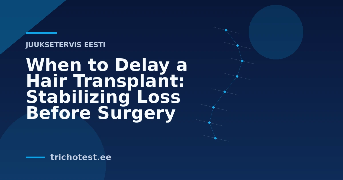 When to Delay a Hair Transplant: Stabilizing Loss Before Surgery